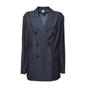 Aspesi Double Breasted Jacket In Blue Denim - NWT
